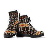 GB-NAT00062-01 Black Tribe Design Native American Leather Boots