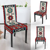 GB-NAT00370 Geometric Red Pattern Dining Chair Slip Cover