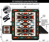 Tribal Colorful Pattern Native American 78" Oversized Sofa Protector