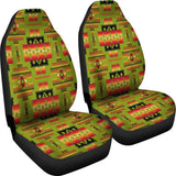 Olive Green Tribal Native American Car Seat Covers