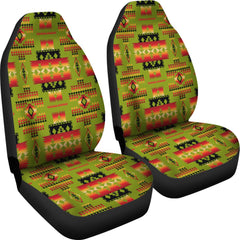 Olive Green Tribal Native American Car Seat Covers - Powwow Store