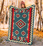 Powwow Store gb nat00415 ethnic geometric red pattern premium blanket