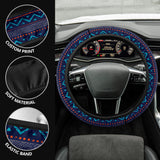 GB-NAT00598 Seamless Ethnic Ornaments Steering Wheeel Cover
