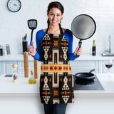 Powwow Store gb nat00062 01 black tribe design native american apron