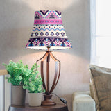 Purple Tribal Striped Pattern Native American Bell Lamp Shade no link - Powwow Store