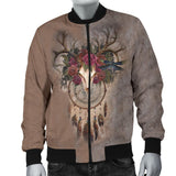 Bison Skull Dreamcatcher Bomber Jacket - ProudThunderbird