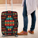 Powwow Store gb nat00046 02 black native tribes pattern native american luggage covers