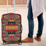 GB-NAT00046-11 Gray Tribe Pattern Native American Luggage Covers