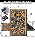 Orange Native Tribes Pattern Native American Chair Sofa Protector - Powwow Store