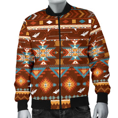 GB-NAT00580 Pattern With Birds Men's Bomber Jacket