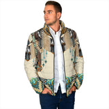 Powwow Storegb nat00059 brown pattern breastplat mens padded jacket