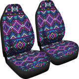 GB-NAT00380 Purple Tribe Pattern Car Seat Covers
