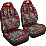 GB-NAT00588 Pattern Red And Bison Car Seat Cover