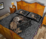 Gray Wolf Escape Native American Quilt Bed Set