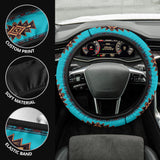 Powwow Store gb nat00064 brown western steering wheel cover