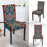 GB-NAT00415 Ethnic Geometric Red Pattern Dining Chair Slip Cover