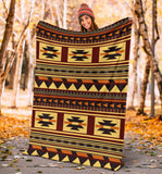 Powwow Store gb nat00507 brown ethnic pattern native blanket