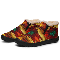 United Tribes Brown Design Native American Winter Sneakers - Powwow Store