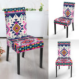 GB-NAT00316 Pink Pattern Native American Dining Chair Slip Cover