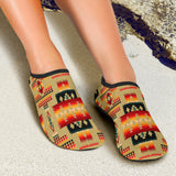 Powwow Store gb nat00046 15 light brown tribe pattern native american aqua shoes