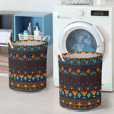 Powwow Store gb nat00582 ethno brown blue laundry basket