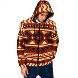 GB-NAT00521 Seamless Ethnic Pattern Men's Padded Hooded Jacket