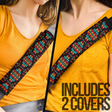 Powwow Store gb nat00046 02 black native tribes pattern seat belt cover