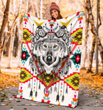 Powwow Store gb nat00347 wolf arrow pattern blanket