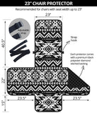 Powwow Store gb nat00441 black pattern native 23 chair sofa protector