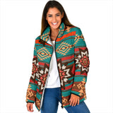 GB-NAT00320 Ethnic Ornament Seamless Women's Padded Jacket