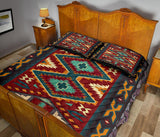 Tribe Ethnic Red Pattern Native American Quilt Bed Set - Powwow Store