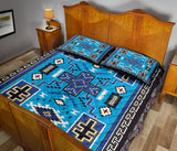 Light Blue Native American Quilt Bed Set - Powwow Store