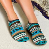 Powwow Storeaqs0008 pattern native aqua shoes