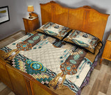 Brown Pattern Breastplate Native American Quilt Bed Set GB-NAT00059-QSET01
