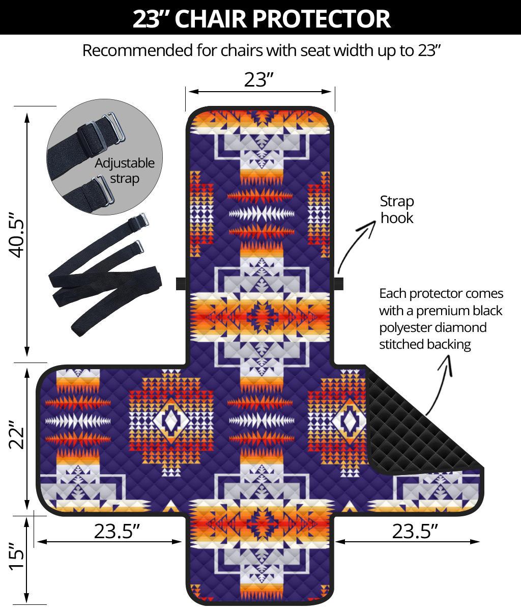 Purple Native Tribes Pattern Native American 23 Chair Sofa Protector - Powwow Store