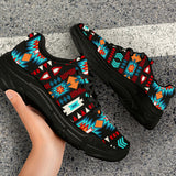 GB-NAT00573 Light Neon Blue Pattern Chunky Sneakers New