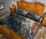 Wolf Warriror Native American Quilt Bed Set