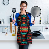 Powwow Store gb nat00046 02 black native tribes pattern native american apron