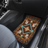 Powwow Store mandala brownl native american front car mats set of 2