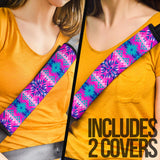 Powwow Storegb nat00630 pink pattern native seat belt cover