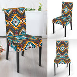 GB-NAT00406 Yellow Aztec Geometric Dining Chair Slip Cover