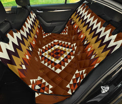 GB-NAT00415-02 Ethnic Geometric Brown Pattern Pet Seat Cover - Powwow Store