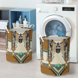 Powwow Store gb nat00059 brown pattern breastplate laundry basket