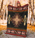 Powwow Store gb nat00139 brown geometric native american blanket