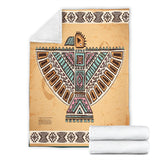 Thunderbird Brown Throw Blanket Native American Artwork