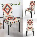 GB-NAT00389 Pink Geometric Pattern Dining Chair Slip Cover