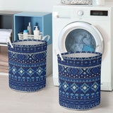 Powwow Store gb nat00407 navy pattern native laundry basket