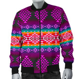 GB-NAT00680 Pattern Purple Native Men's Bomber Jacket