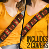 Powwow Store gb nat00046 08 brown native tribes pattern seat belt cover