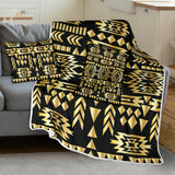 GB-NAT00566 Seamless Yellow Pattern Pillow Blanket